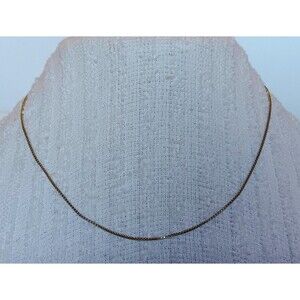 925 AGI Italy 1 mm Sterling Silver Box Chain Necklace 18 in